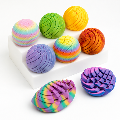 3D Printed Transforming Fidget Ball – Spiral Sensory Desk Toy & Puzzle Stress Relief Gift