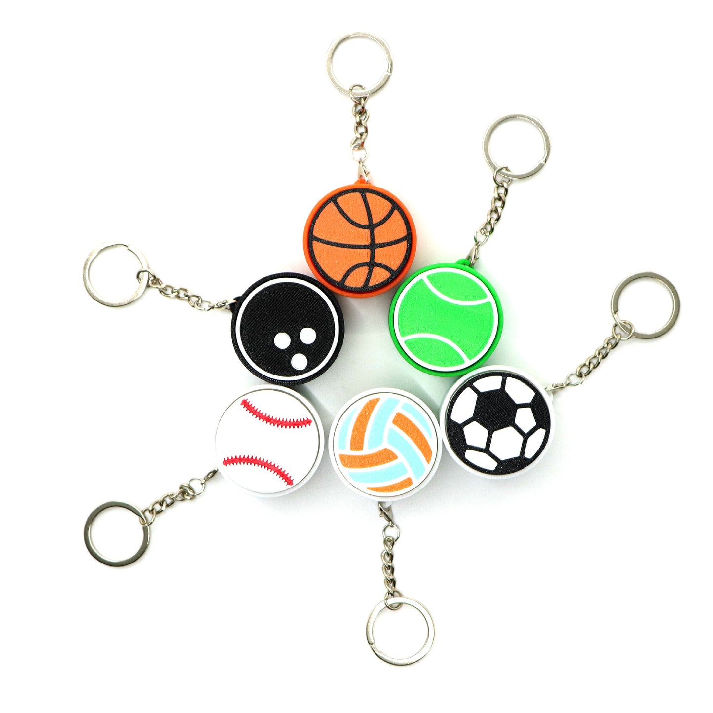 3D Printed Clicker Ball Keychain Stress Relief Fidget Pendant