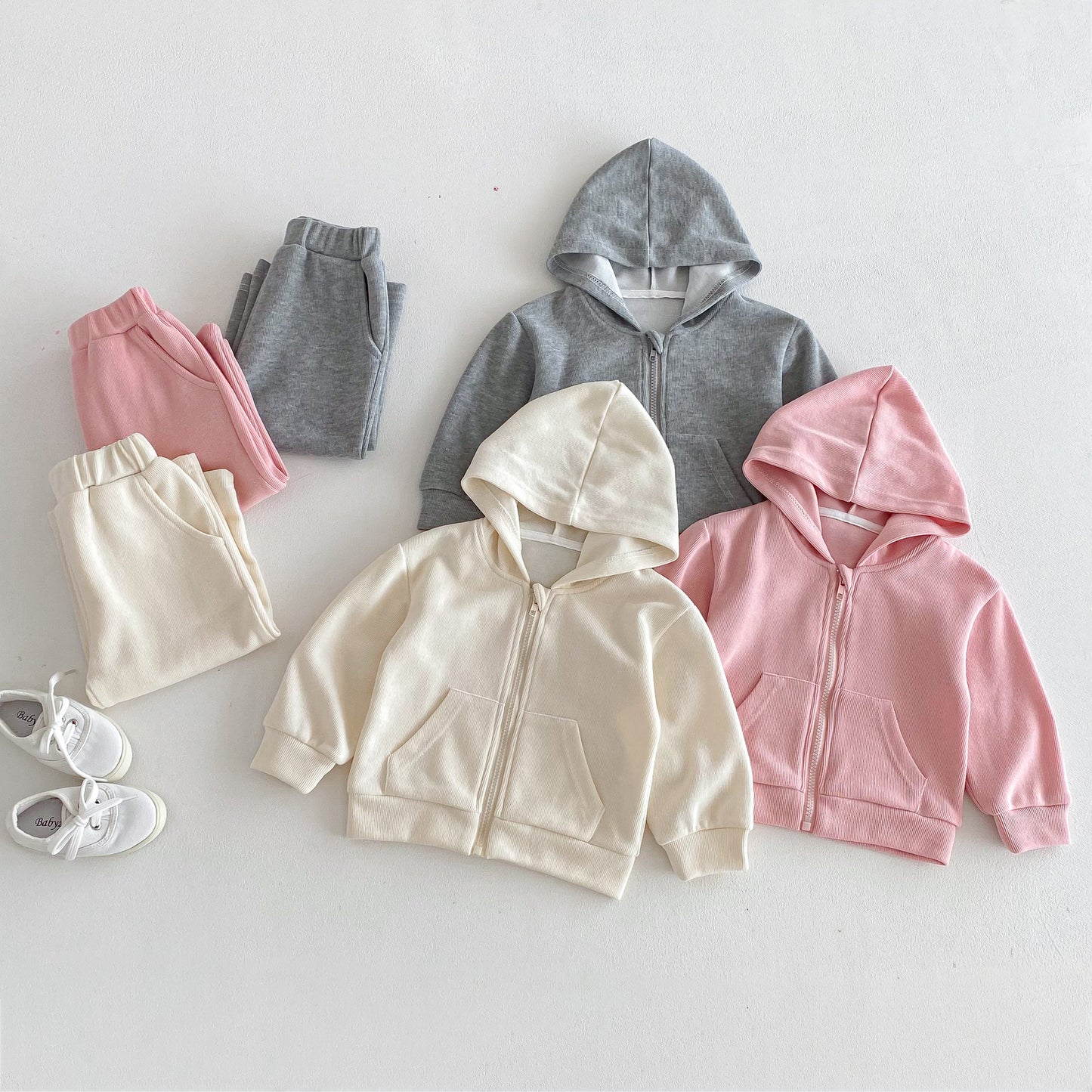 Personalized Kids’ Embroidered Hoodie & Jogger Set – Custom Name Toddler Tracksuit