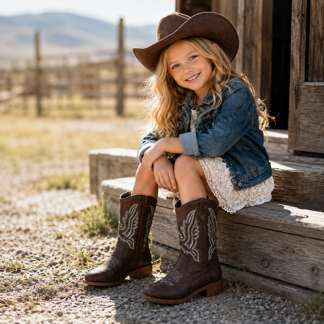 Girls Western Cowboy Boots – Glitter & Embroidered Styles