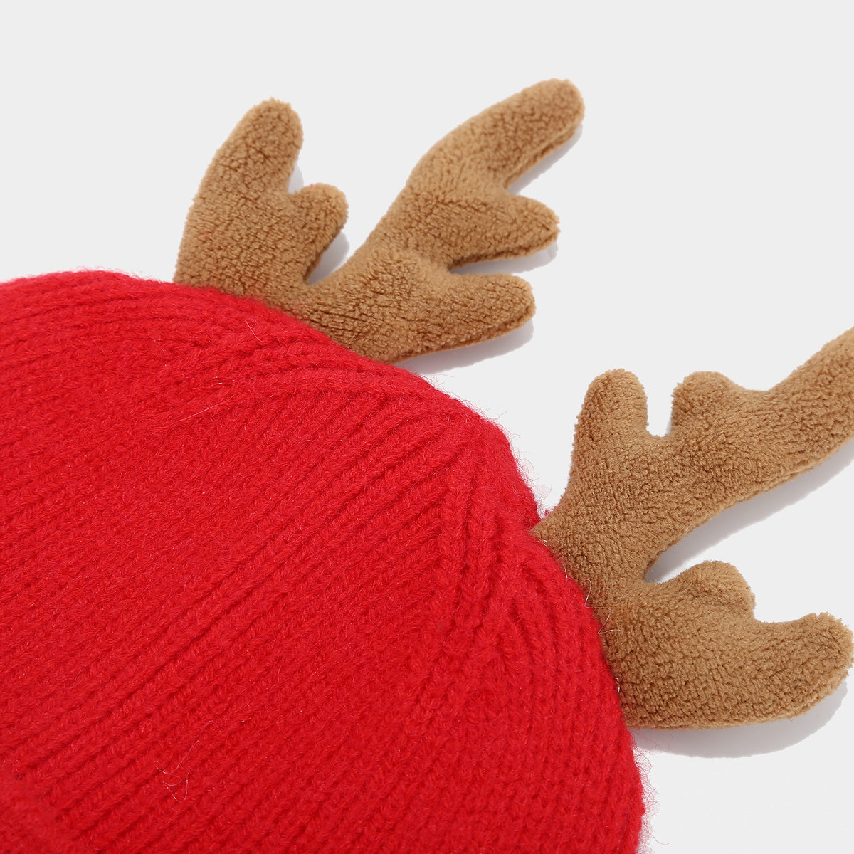 Christmas Reindeer Hat, Scarf & Gloves 3-Piece Set for Adults & Kids – Matching Family Knit Winter Accessories
