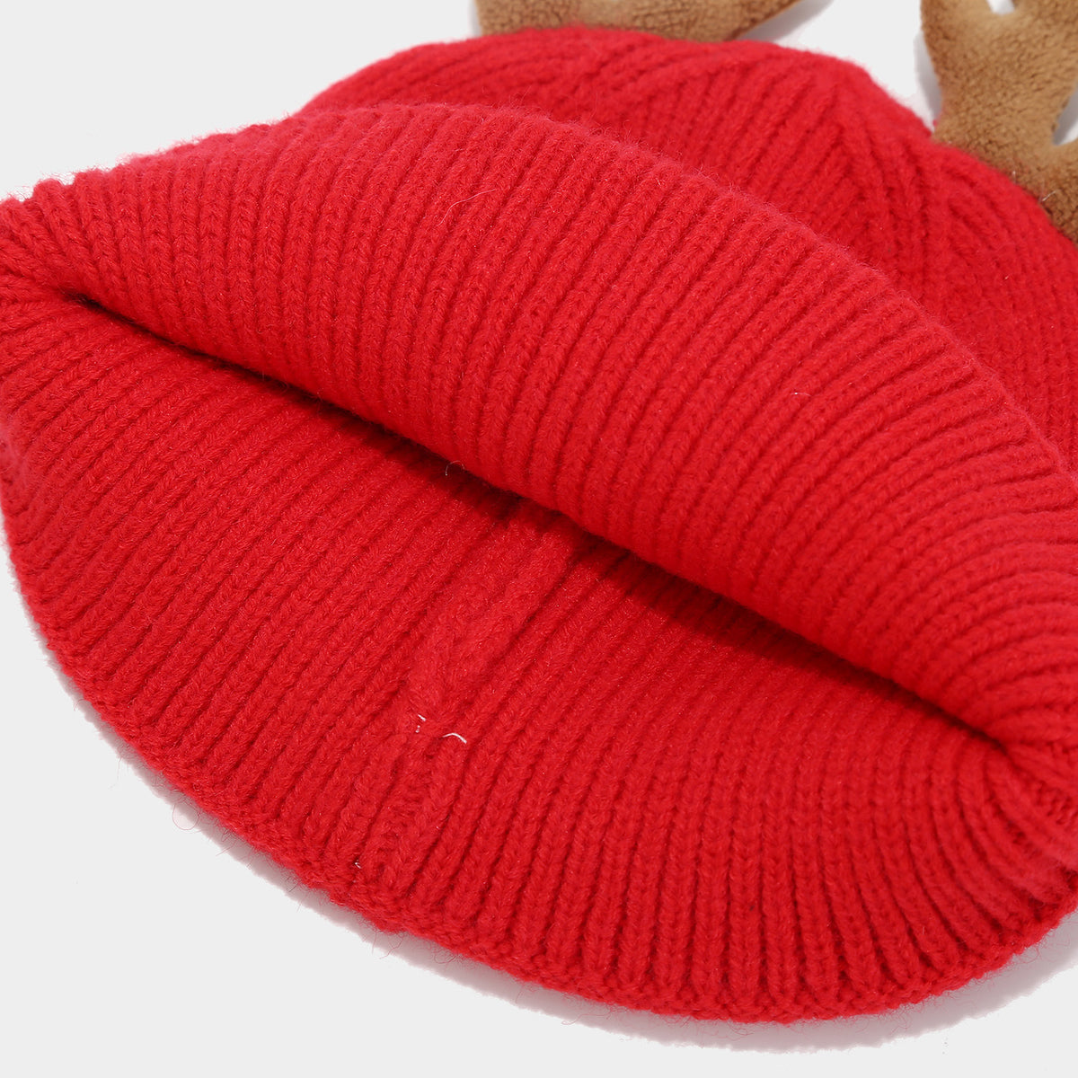 Christmas Reindeer Hat, Scarf & Gloves 3-Piece Set for Adults & Kids – Matching Family Knit Winter Accessories