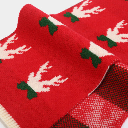 Christmas Reindeer Hat, Scarf & Gloves 3-Piece Set for Adults & Kids – Matching Family Knit Winter Accessories