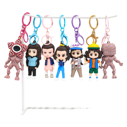 Stranger Things Supernatural TV-Inspired Retro Sci-Fi Character Silicone Keychain