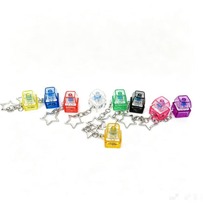 Star Keycap Keychain Charm Colorful Pop Key Charm Accessory Giftable Bag & Keychain