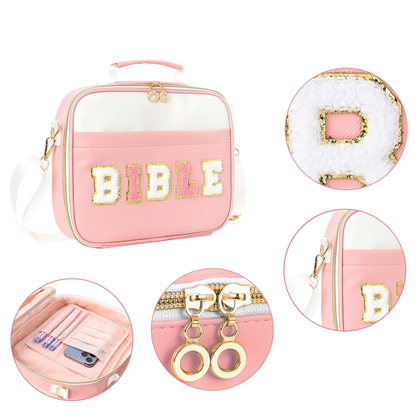 Bible Chenille Letter Tote Bag Large Capacity Shoulder Bag