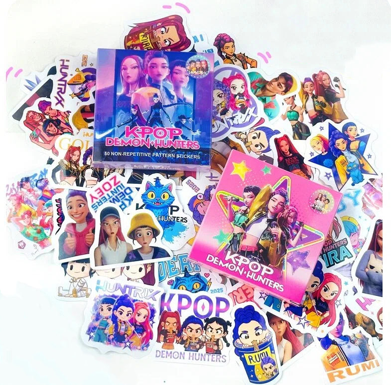 K-Pop Demon Hunters Cartoon Stickers Box Set, Creative Kids Stickers for Journals and DIY Crafts