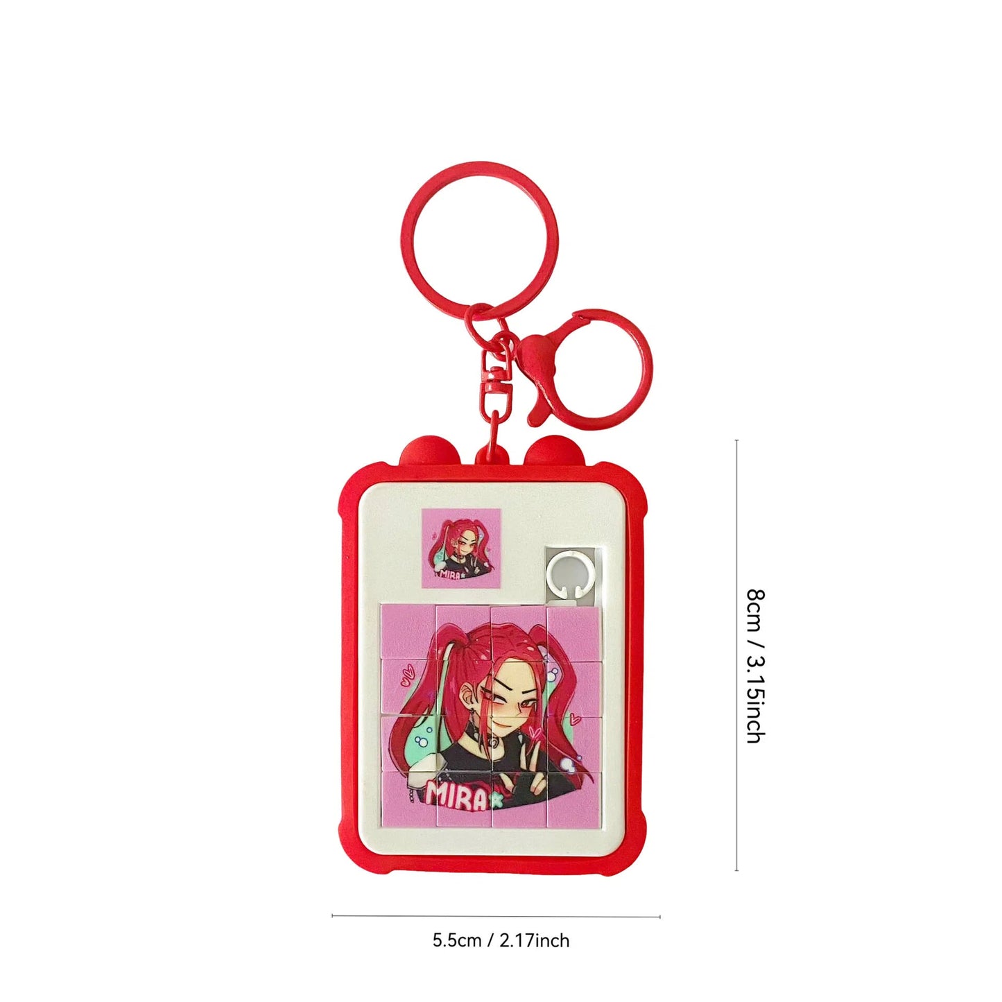 K-POP Demon Hunters Sliding Puzzle Keychain Mini Handheld Brain Teaser Toy Accessory