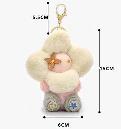 Sunflower Doll Bag Pendant Lovely Plush Keychain Cartoon Keyring Accessory