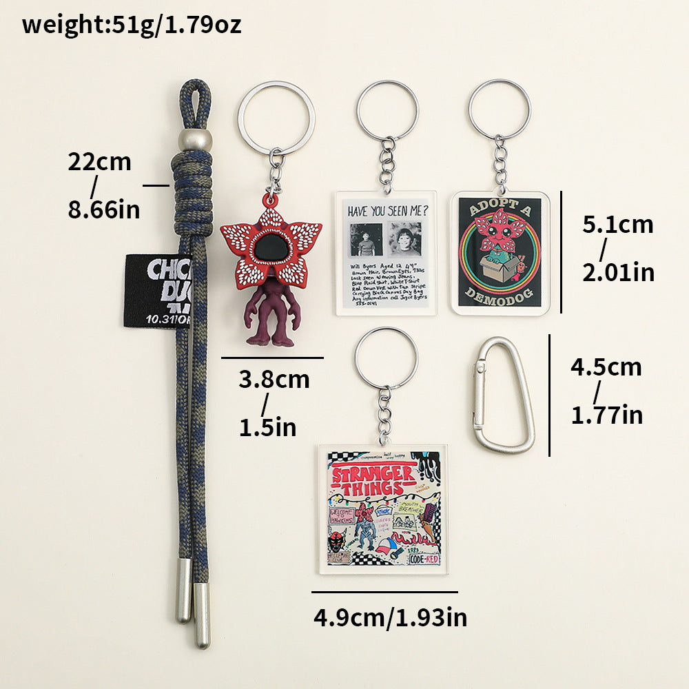 Stranger Things–Inspired Bag Charm Key Chain