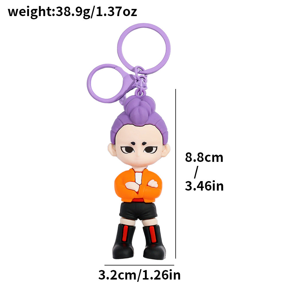 New K-Pop Demon Hunters PVC Silicone Keychain Backpack Charm Trendy Merchandise