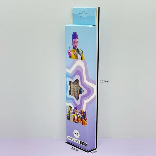 K-Pop Demon Hunter 2B Pencil Set Boxed 12-Pack Creative Merch Stationery