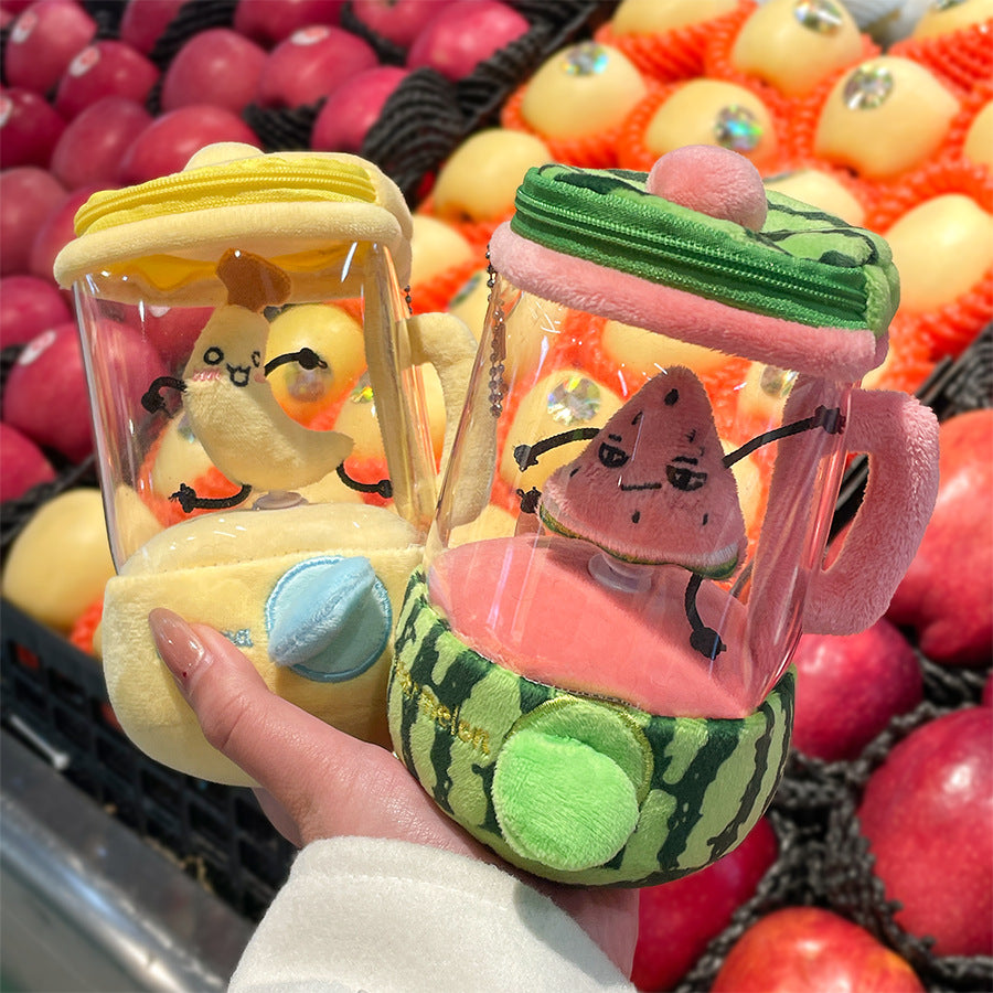 Creative Fruit Juicer Doll Plush Toy, Pull-String Spinning Rotating Fun Stuffed Plush Toy