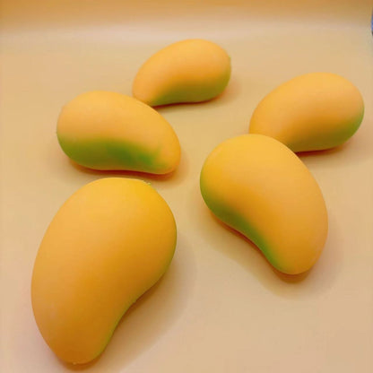 Simulation Fruit Mango Peach Dragon Fruit Squishy Slow Rising Stress Relief Squeeze Toy