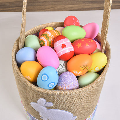 Colorful Gingham Easter Basket for Kids – Egg Hunt & Gift Basket