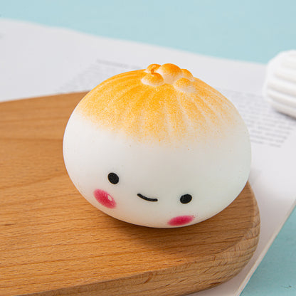 Simulation Emoji Steamed Stuffed Bun Squishy Toy Slow Rising Stress Relief Squeeze Toy