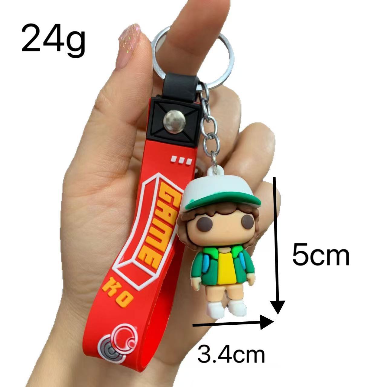 Stranger Things Inspired Monster Plant Silicone Key Chain Figure Bag & Car Key Accessory