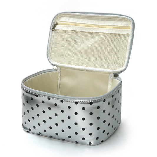 PVC Polka Dot Waterproof Clear Cosmetic Bag Makeup Travel Toiletry Organizer Carry Pouch