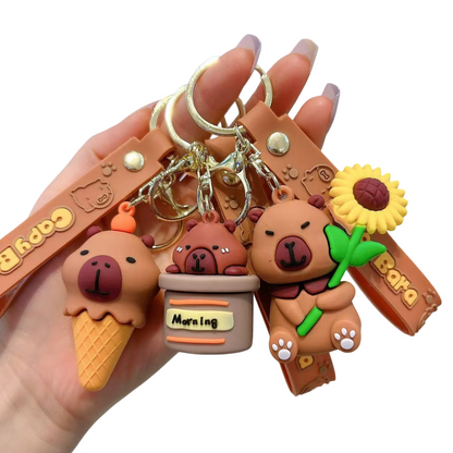 Cute Capybara Keychains – Kawaii Animal Bag Charms & Novelty Gifts