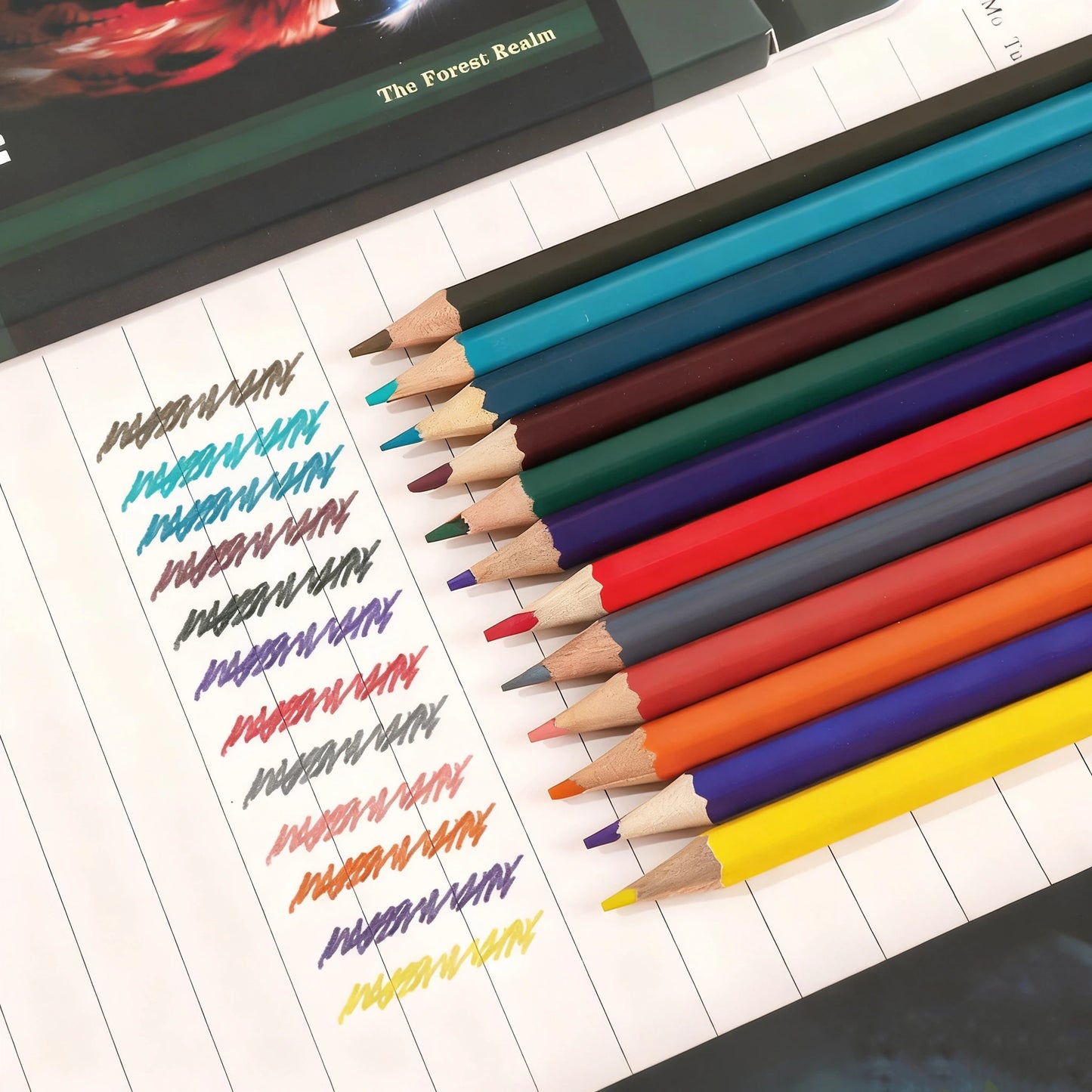 K-Pop Demon Hunter Cartoon 12-Color Colored Pencils Set – Oil-Based Drawing Pencils Kids Art & Office Supplies
