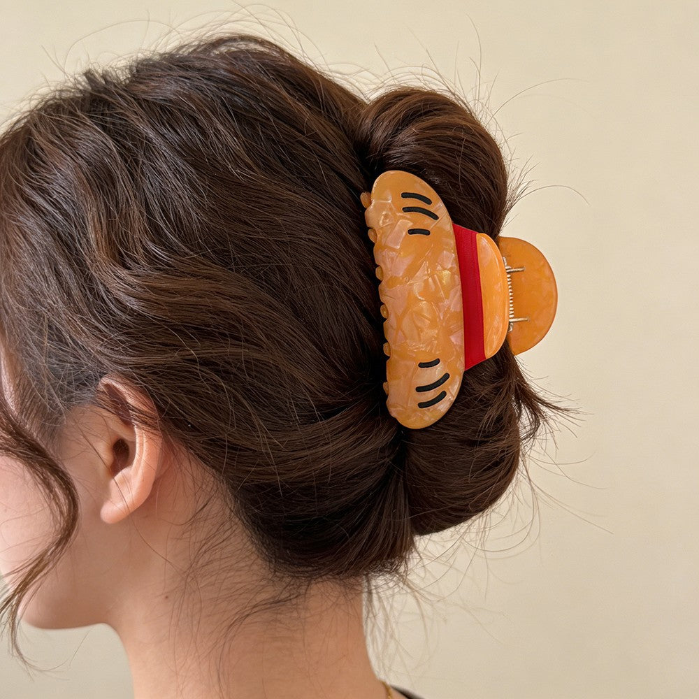 Straw Hat Hair Claw Clip – Quirky Statement Hair Accessory