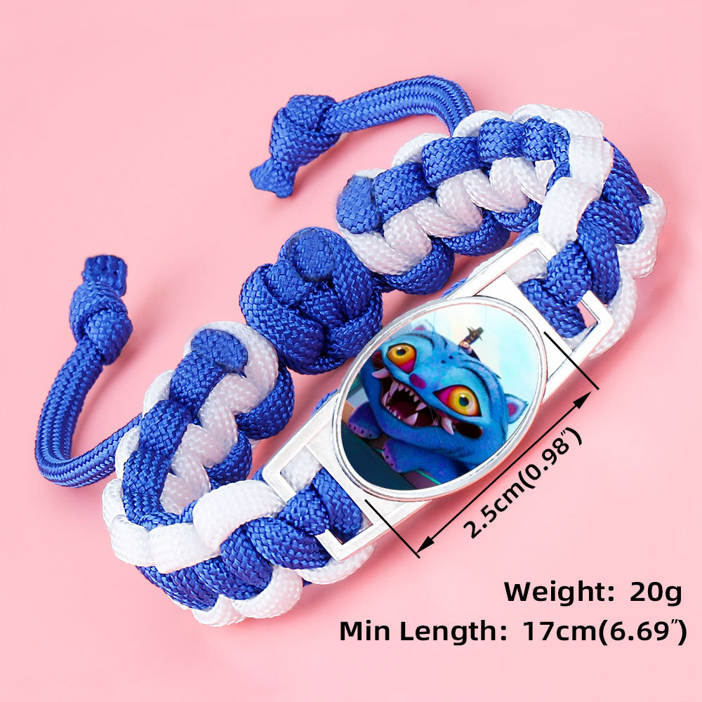 K-pop Demon Hunter Bracelet Woven Adjustable Handwoven Dopamine Style Kids Jewelry