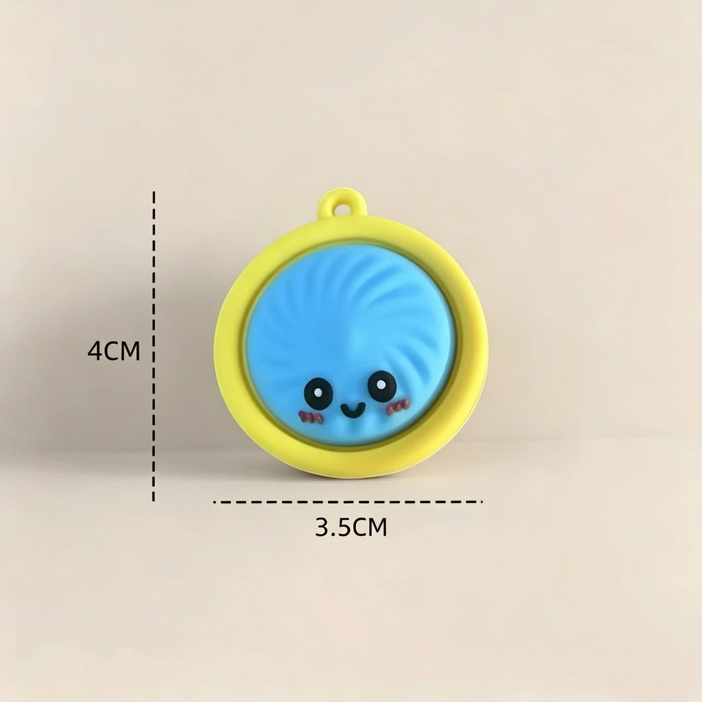 Silicone Steamed Bun Basket Keychain Cartoon Food Charm Keyring