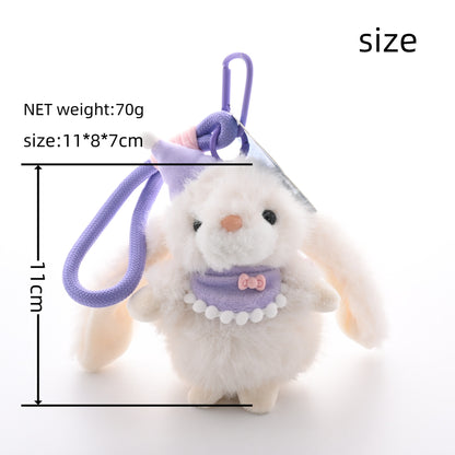Spring Easter Fluffy Long-Eared Bunny Plush Charm