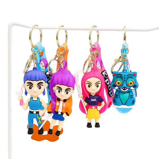 KPOP Demon Hunters Silicone Keychain – Cute Plush-Inspired Bag Charm & Accessory