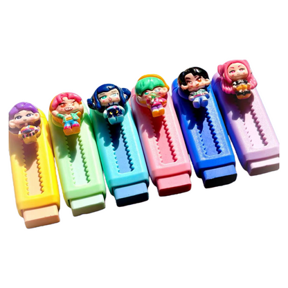 K-POP Demon Hunter Cartoon Slide Eraser Dust-Free School Stationery for Kids & Students