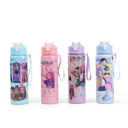 K-POP Demon Hunter Kid’s Straw Water Cup Portable Plastic Drinking Bottle 24Oz