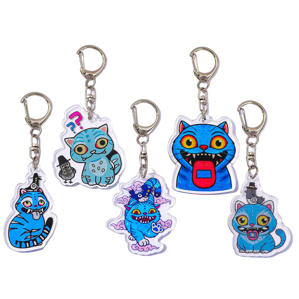 Cartoon K-Pop Demon Hunters Double-Sided Keychain Trendy Anime Bag Charm & Collectible Accessory