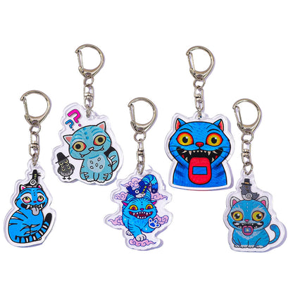 Cartoon K-Pop Demon Hunters Double-Sided Keychain Trendy Anime Bag Charm & Collectible Accessory