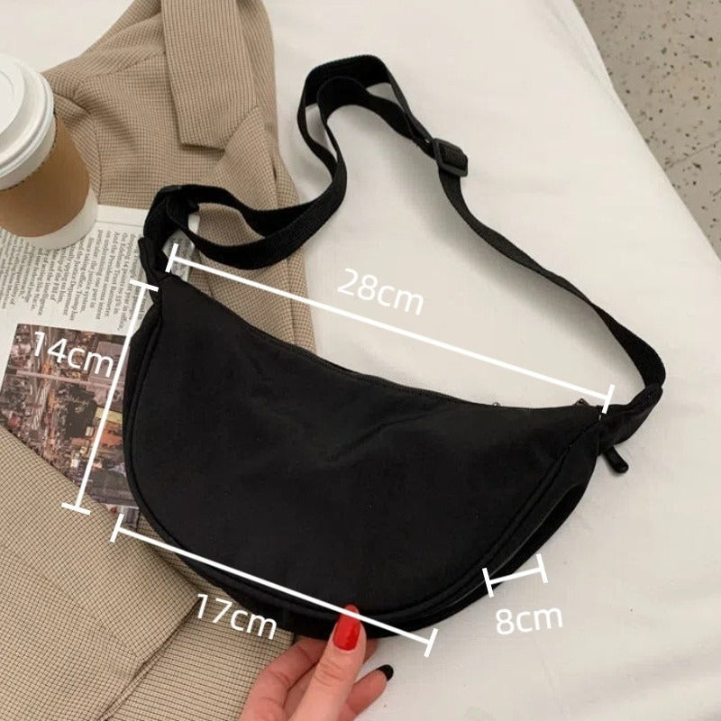 K-Pop Demon Hunters Saja Boys Print Shoulder Bag Crossbody Messenger Half-Moon Bag