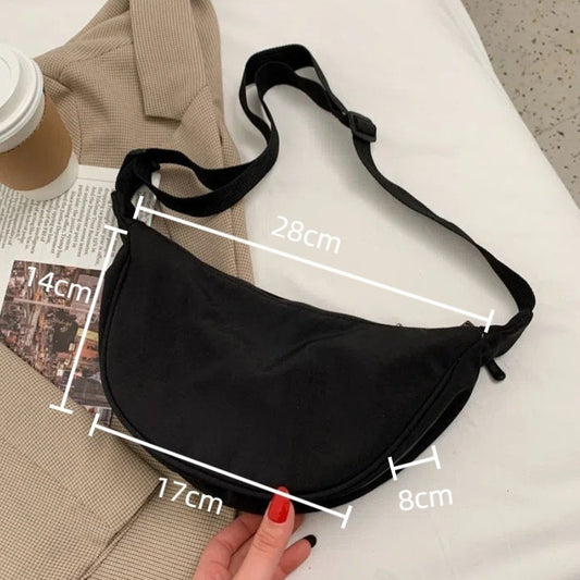 K-Pop Demon Hunters Saja Boys Print Shoulder Bag Crossbody Messenger Half-Moon Bag