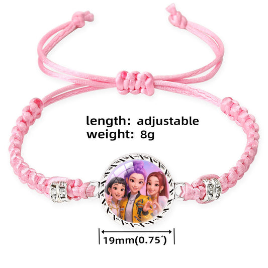K-POP Demon Hunters Series Bracelet Set Creative Charm Braided Adjustable Bracelets