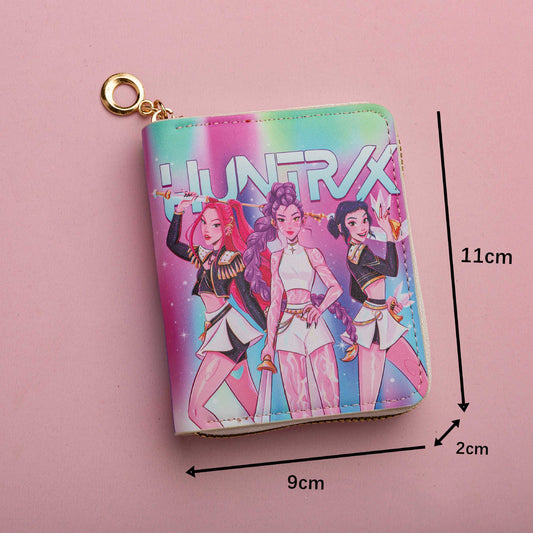 K-pop Demon Hunter Cartoon Print Mini Wallet Coin Purse Card Holder