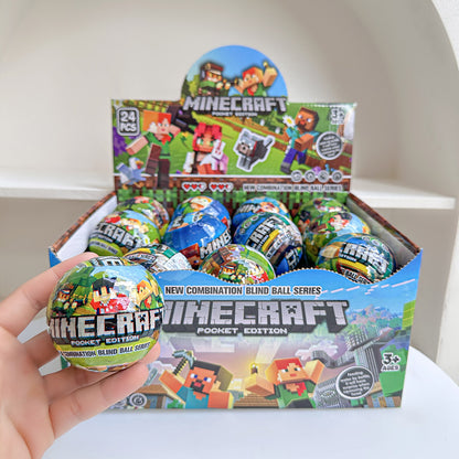 Surprise Capsule Mini Building Blocks Silicone Figurine Set Blind Box Puzzle Bricks Toy Fun Collectible