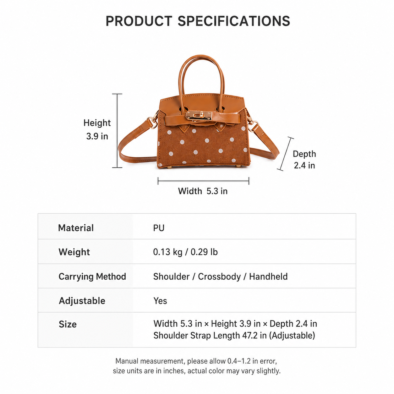 Mini Polka Dot Crossbody Bag – Kids & Mommy Purse