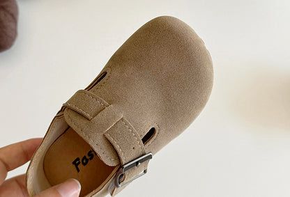Kids’ Suede Comfort Buckle Strap Sandals – Spring & Summer Everyday Shoes