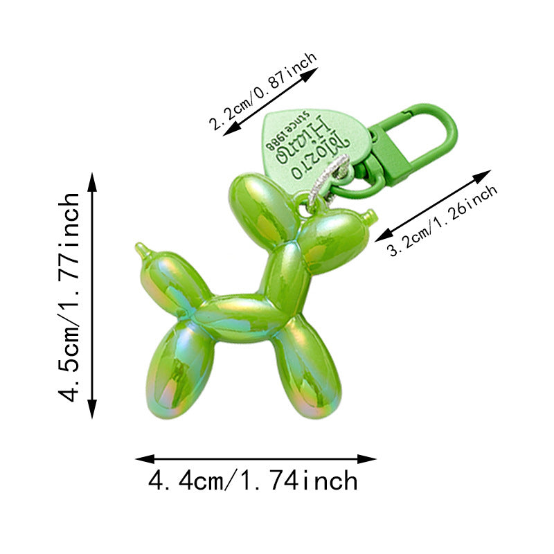 Colorful Resin Balloon Dog Bag Charm Keychain Trendy Acrylic Style Accessory for Bags, Keys & Gifts