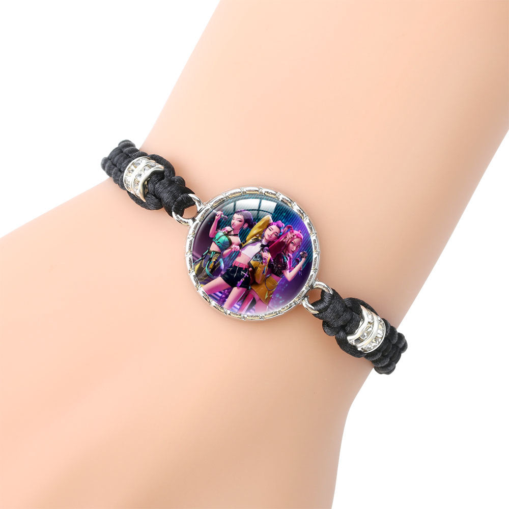 K-POP Demon Hunters Series Bracelet Set Creative Charm Braided Adjustable Bracelets
