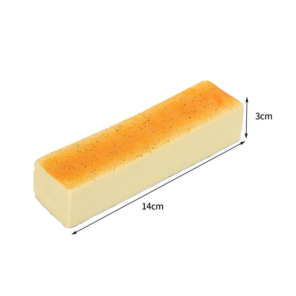 Simulation Baked Cheese Sticks Cake Squishy Slow Rising Stress Relief Squeeze Toy