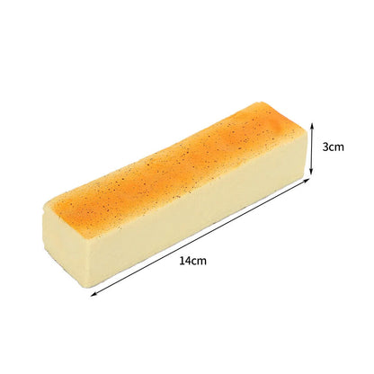 Simulation Baked Cheese Sticks Cake Squishy Slow Rising Stress Relief Squeeze Toy
