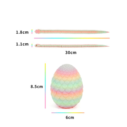 3D Printed Dragon Egg Fidget Toy with Articulated Dragon – Colorful Sensory Stress Relief Toy & Collectible Gift