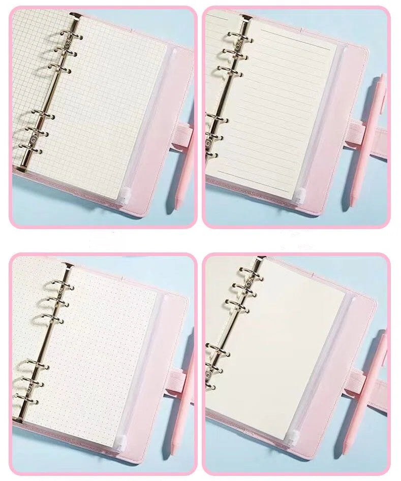 Holographic Cover Demon Hunter Binder Notebook Magnetic Closure Hardcover Journal