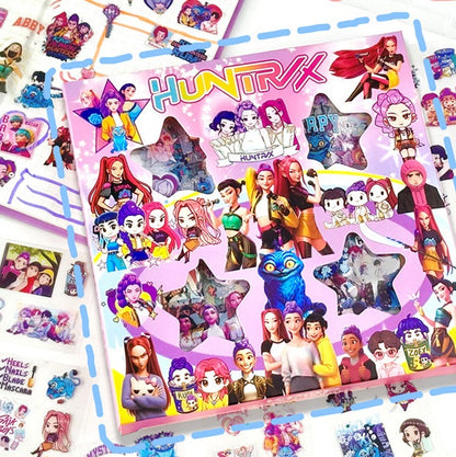 Cartoon Demon Hunters Boxed Stickers – Rich Designs, Pre-Cut Creative DIY Journal Stickers