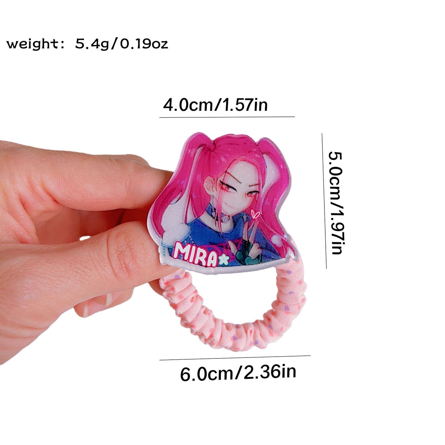 K-Pop Demon Hunters Hair Accessories Set Acrylic Hair Clips & Cartoon Scrunchies Elastic Hair Ties