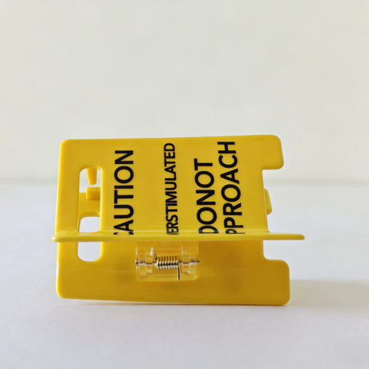 Caution Statement Claw Hair Clip – Oversized Yellow Hair Claw