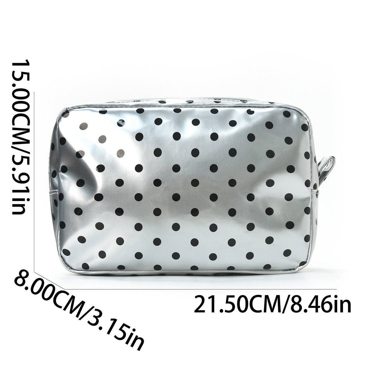 Waterproof Clear Polka Dot Striped Makeup Pouch Travel Toiletry Bag